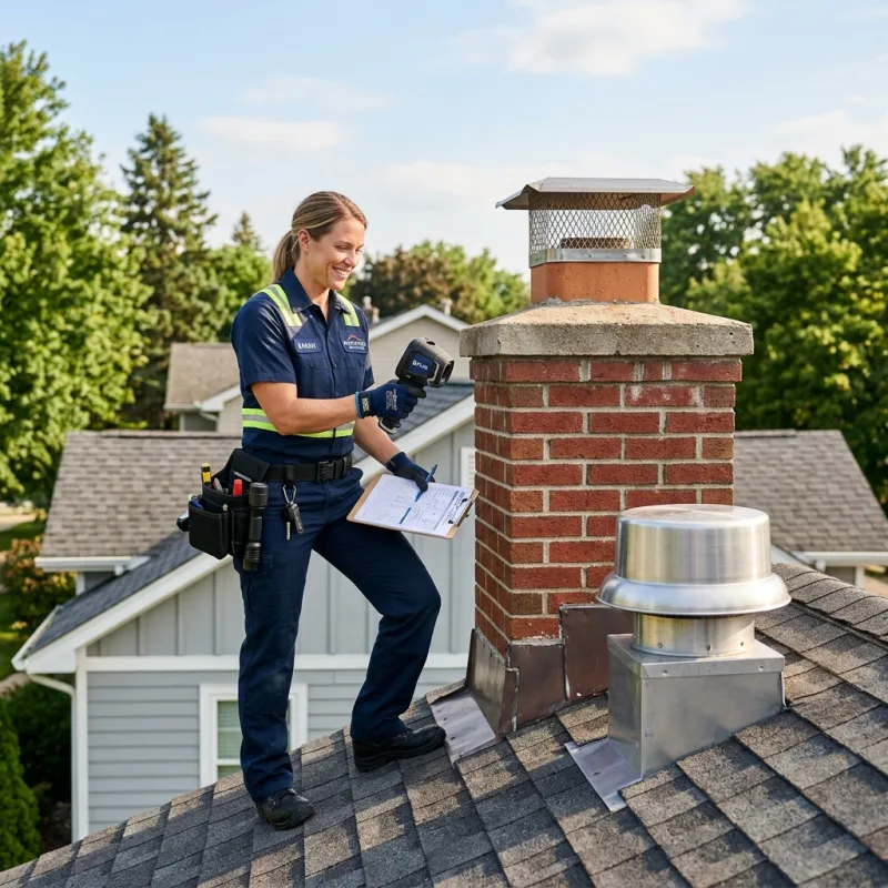 Technician inspecting a Strathewen roof cavity and ductwork for a dead bird